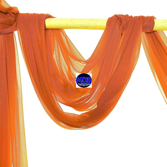 MDS Halloween Chiffon Draping Fabric - 2 Panel, 30" Wide x 30ft Long - S...