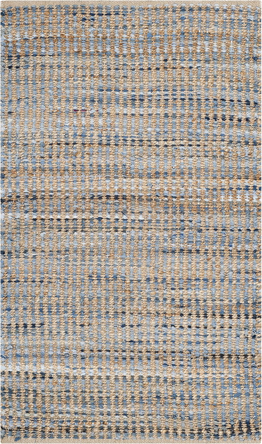 SAFAVIEH Cape Cod Collection Accent Rug - 3' x 5', Natural & Blue...