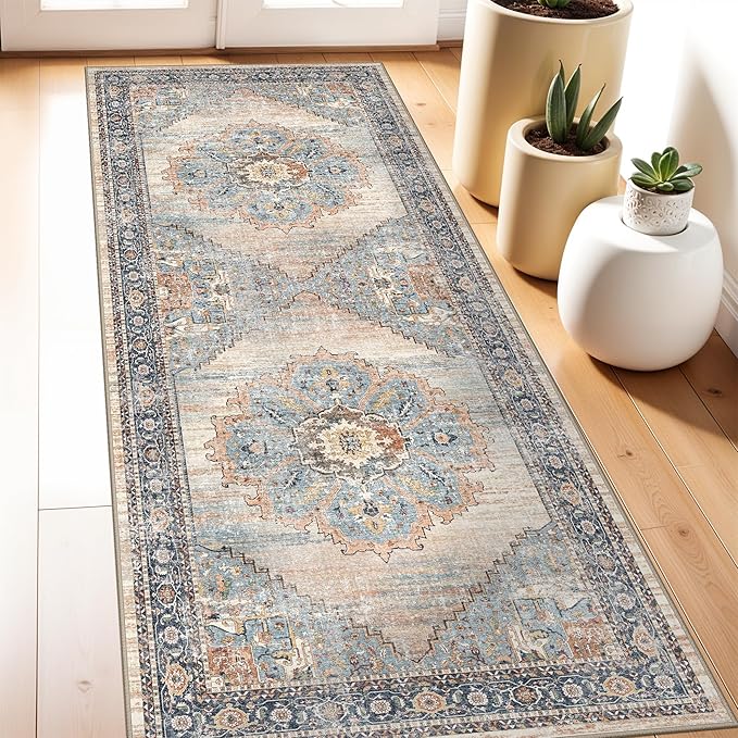 TOPRUUG Washable 3x7 Runner Rug: 7ft Non-Slip Stain Resistant Rugs - Image 2