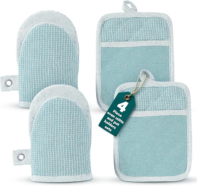 Casa Platino Silicone Oven Mitts & Pot Holders, 4-Piece – Oven Mitt by CasaPlatino