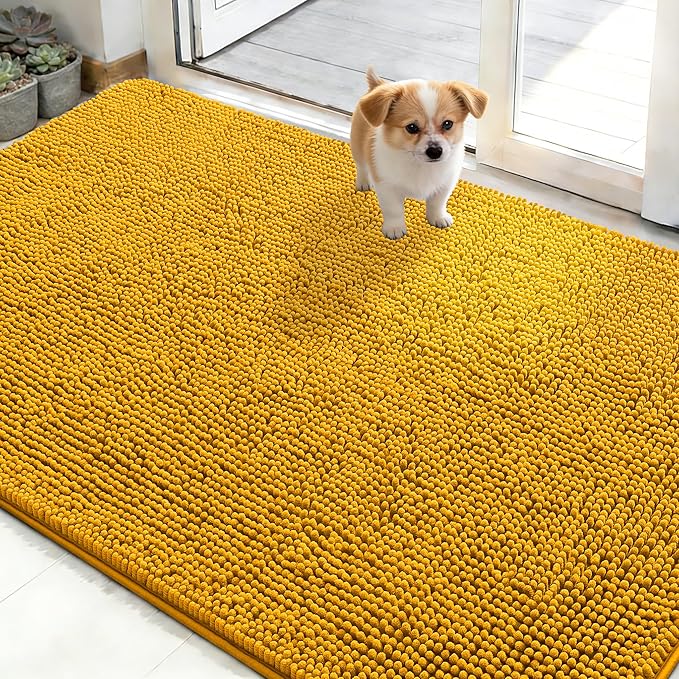 OLANLY Dog Door Mat for Muddy Paws 50x30, Absorbs Moisture and Dirt, Absorbent by OLANLY