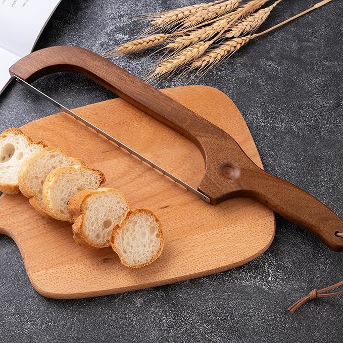 Bread Knife for Homemade Bread, 14.5" Wooden Sourdough Bread Knife, Sourdough - Image 8