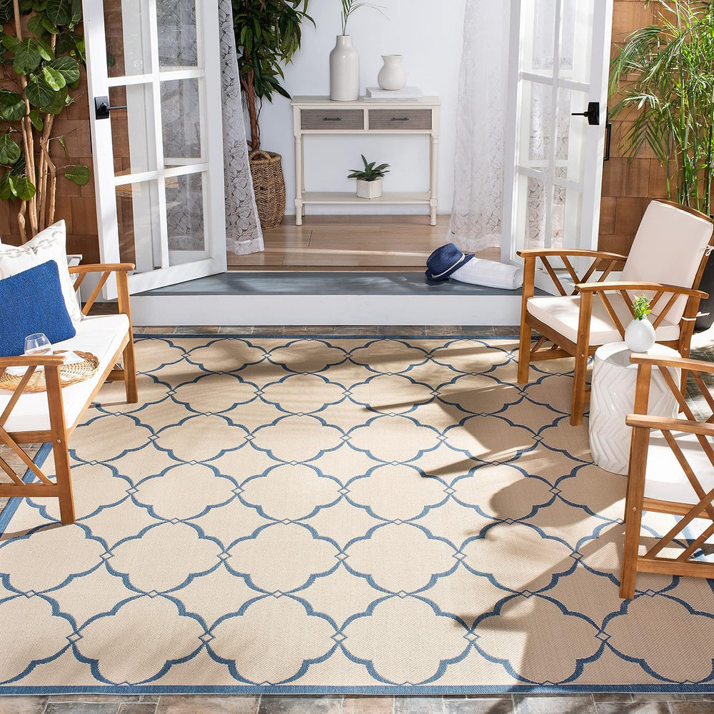 SAFAVIEH Washable Rug Outdoor Beach House Collection - 9' x 12', Crea...