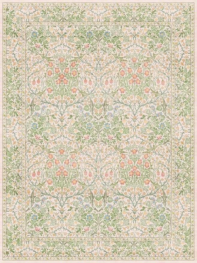 Washable Light Green Rug for Bedroom - Image 2