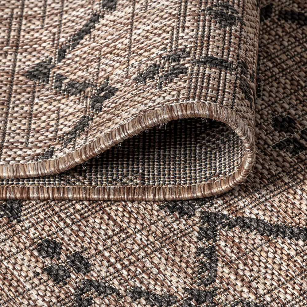 JONATHAN Y Moroccan Geometric Indoor Outdoor Area Rug 8X10 Natural/Black, Our...