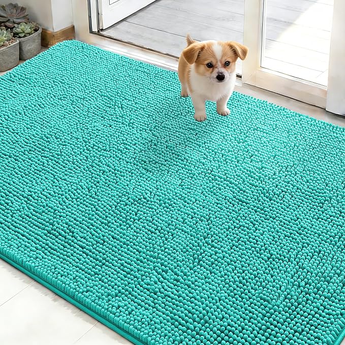 OLANLY Dog Door Mat for Muddy Paws 48x30, Absorbs Moisture and Dirt, Absorbent by OLANLY