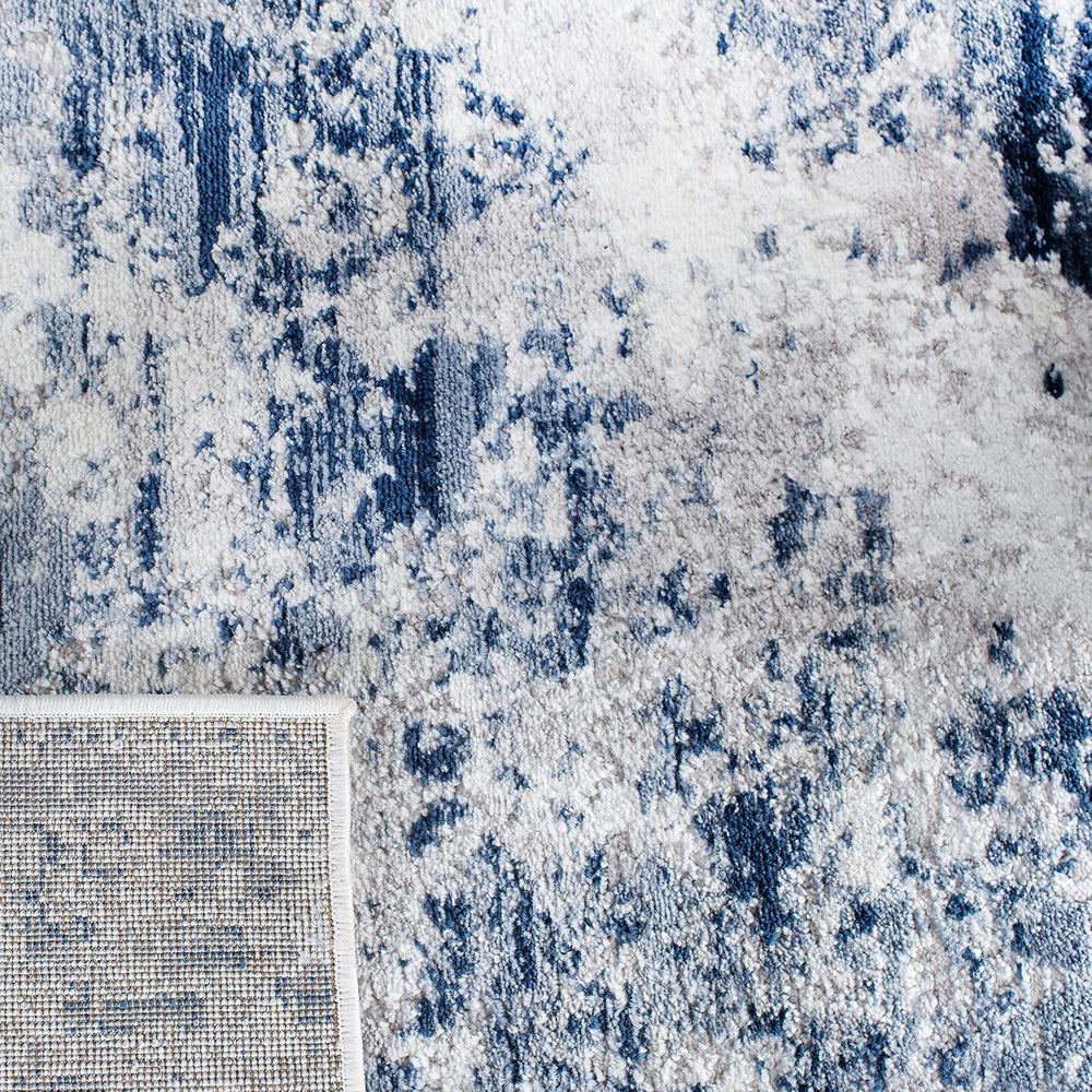 SAFAVIEH Amelia Area Rug 9'x12', Modern Navy & Grey ALA705N