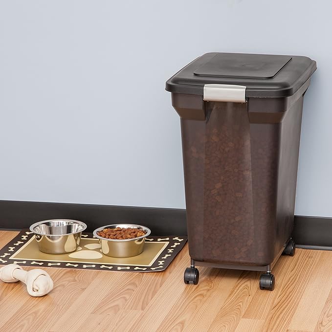 IRIS USA Airtight Dog Food Storage Container, WeatherPro, Removable Wheels - Image 5