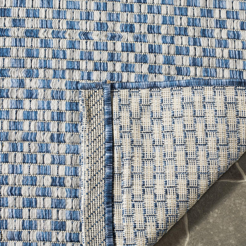 SAFAVIEH Courtyard Collection 8' x 11' Blue/Grey CY8653 Indoor/ Outdo...