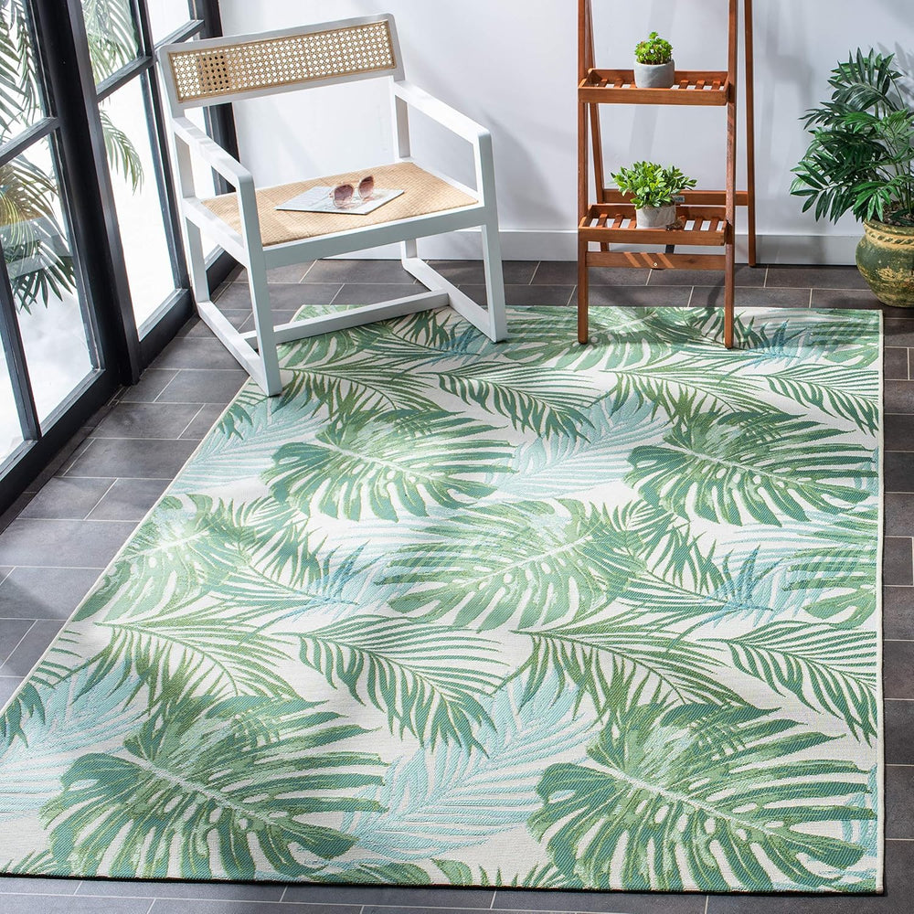 SAFAVIEH Washable Rug Outdoor Barbados Collection - 8' x 10'5", ...