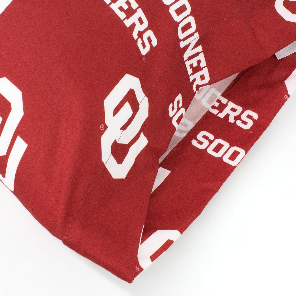Everything Comfy Oklahoma Sooners Pillowcase, Body Pillow, 20" x 60", Includes 1 Pillowcase