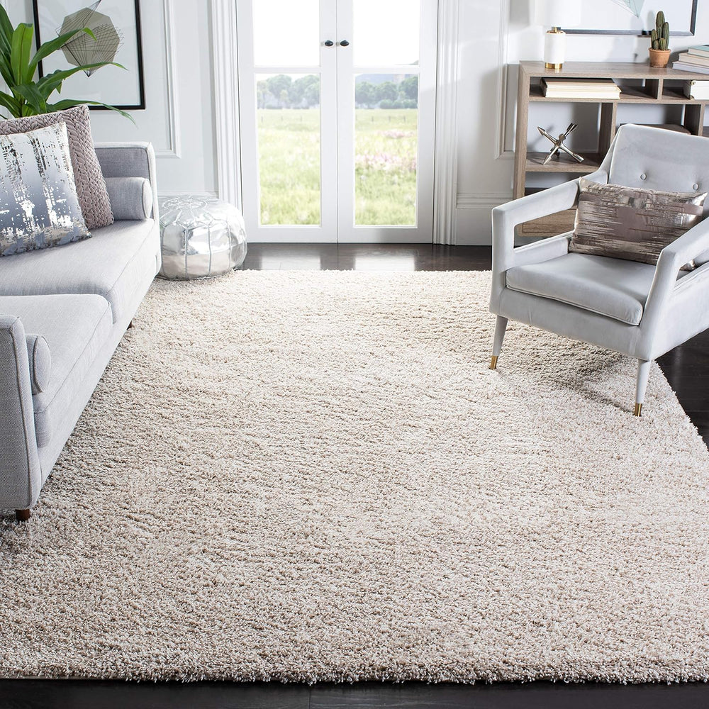 SAFAVIEH Area Rug 8x10 - California Shag Collection - Large - Beige, Non-Shed...