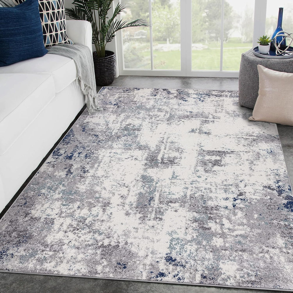 LUXE WEAVERS Abstract Medium Pile Area Rug Ivory 5x7