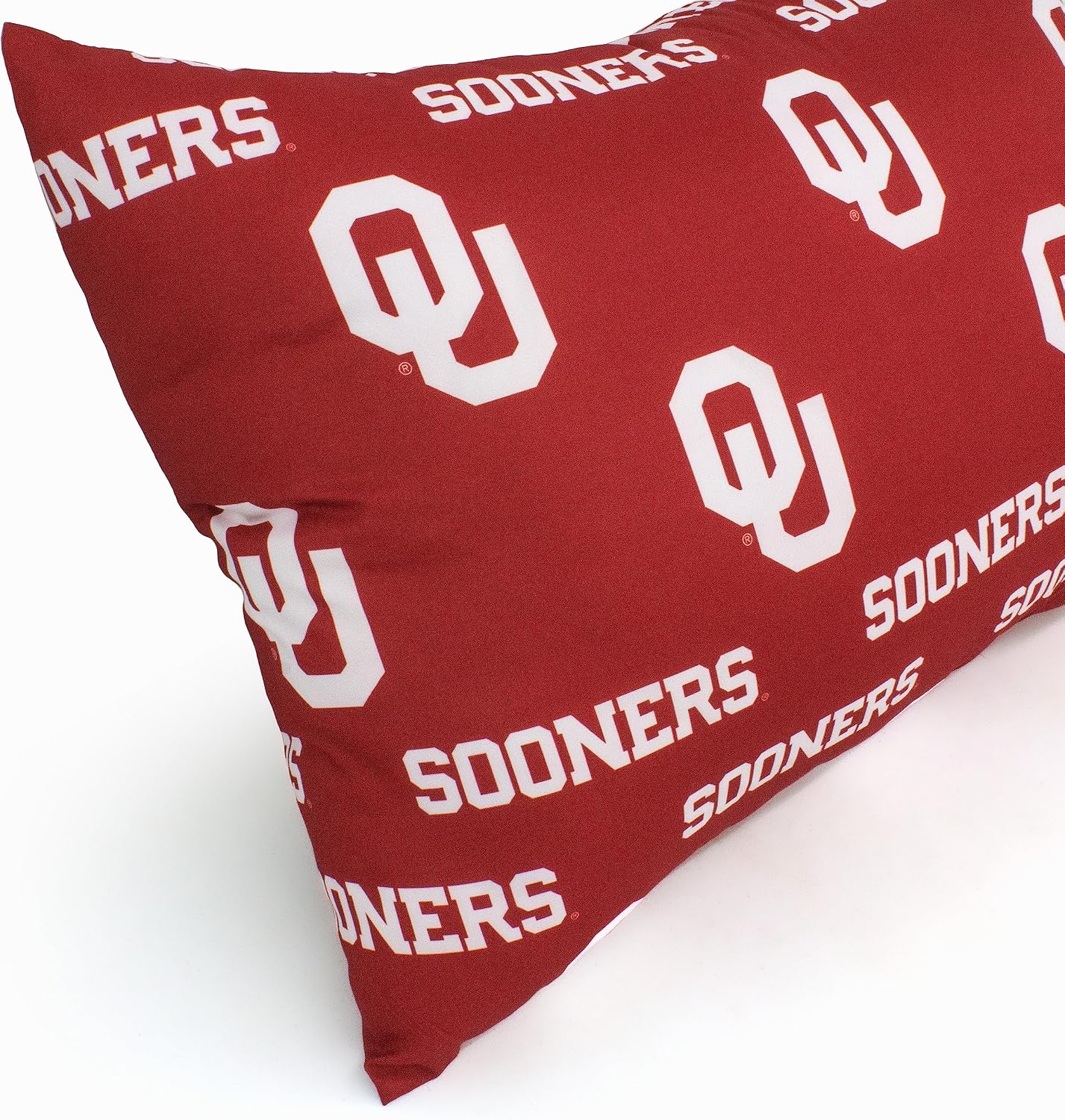 Everything Comfy Oklahoma Sooners Pillowcase, Body Pillow, 20" x 60", Includes 1 Pillowcase
