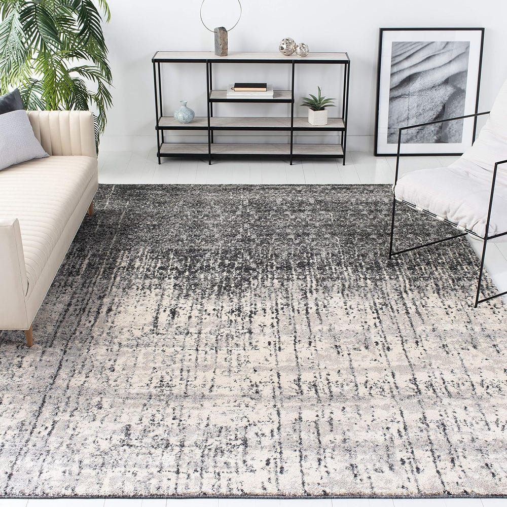 SAFAVIEH Retro Collection X-Large Area Rug - 12' x 18', Black & L...