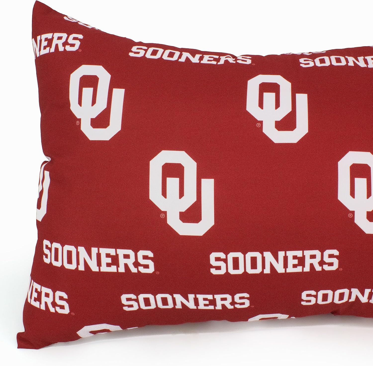 Everything Comfy Oklahoma Sooners Pillowcase, Body Pillow, 20" x 60", Includes 1 Pillowcase