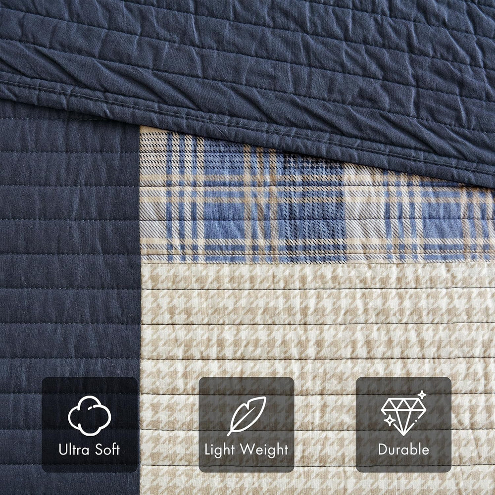 Woolrich Reversible 100% Cotton Throw Cabin Lifestyle Plaid Design - All Seas...