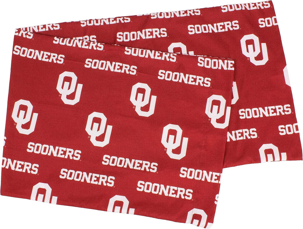 Everything Comfy Oklahoma Sooners Pillowcase, Body Pillow, 20" x 60", Includes 1 Pillowcase