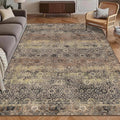 Washable Area Rug 8' x 10' Vintage Traditional Persian Mat by Unknown