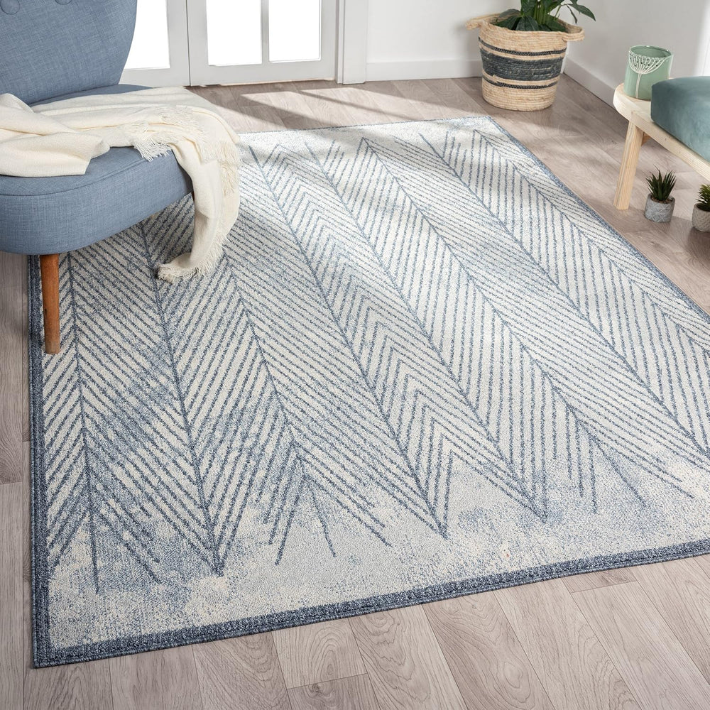 LUXE WEAVERS Blue 6x9 Geometric Area Rug