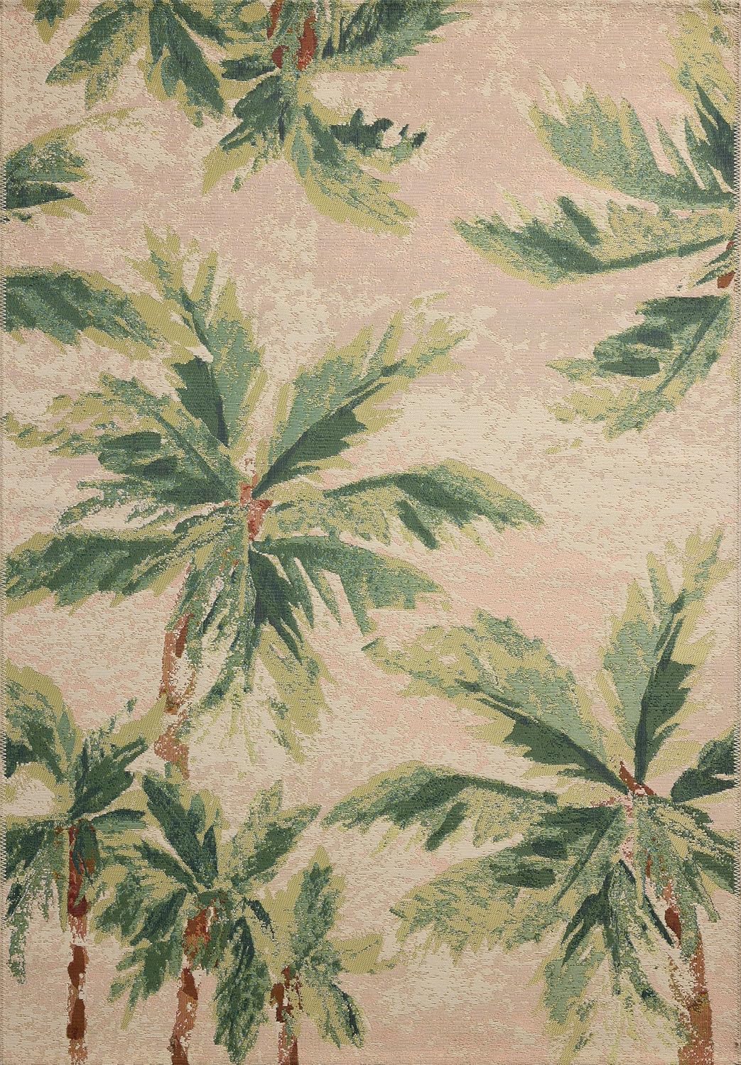 Loloi Botanical Clay/Green 2'-5" x 7'-8" Runner Rug | BOT-04 Indoor/Outdoor Approx. 2x8 Grey Hallway Entryway Kitchen, Vintage Inspired, Romantic, Runner Rug