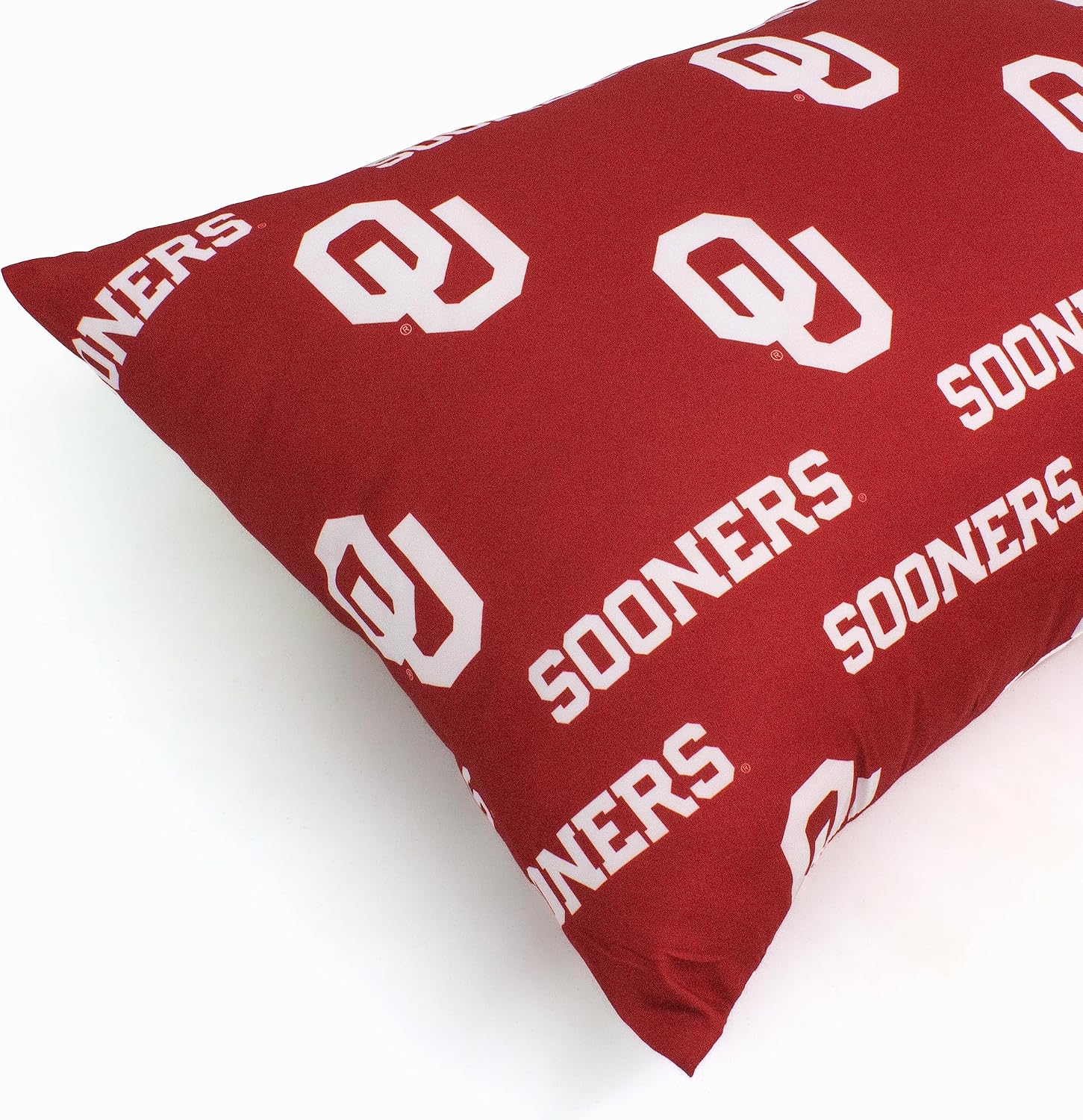 Everything Comfy Oklahoma Sooners Pillowcase, Body Pillow, 20" x 60", Includes 1 Pillowcase