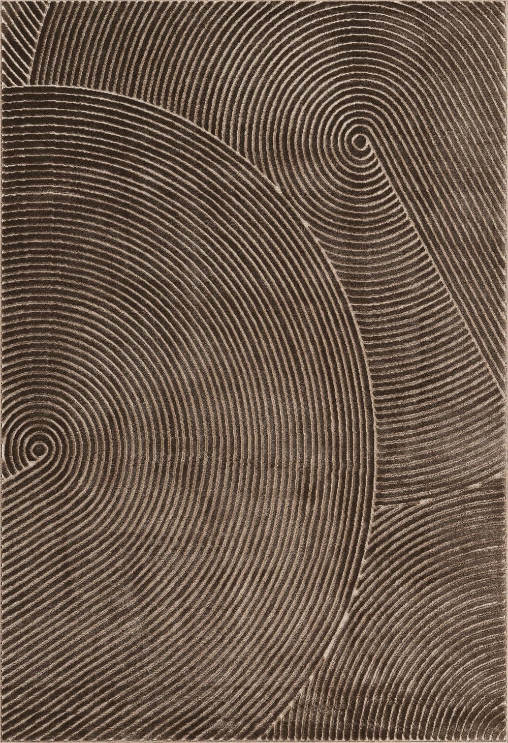Abani Neutral Collection Brown Area Rug 5' x 8' for Living Room, Bedr...