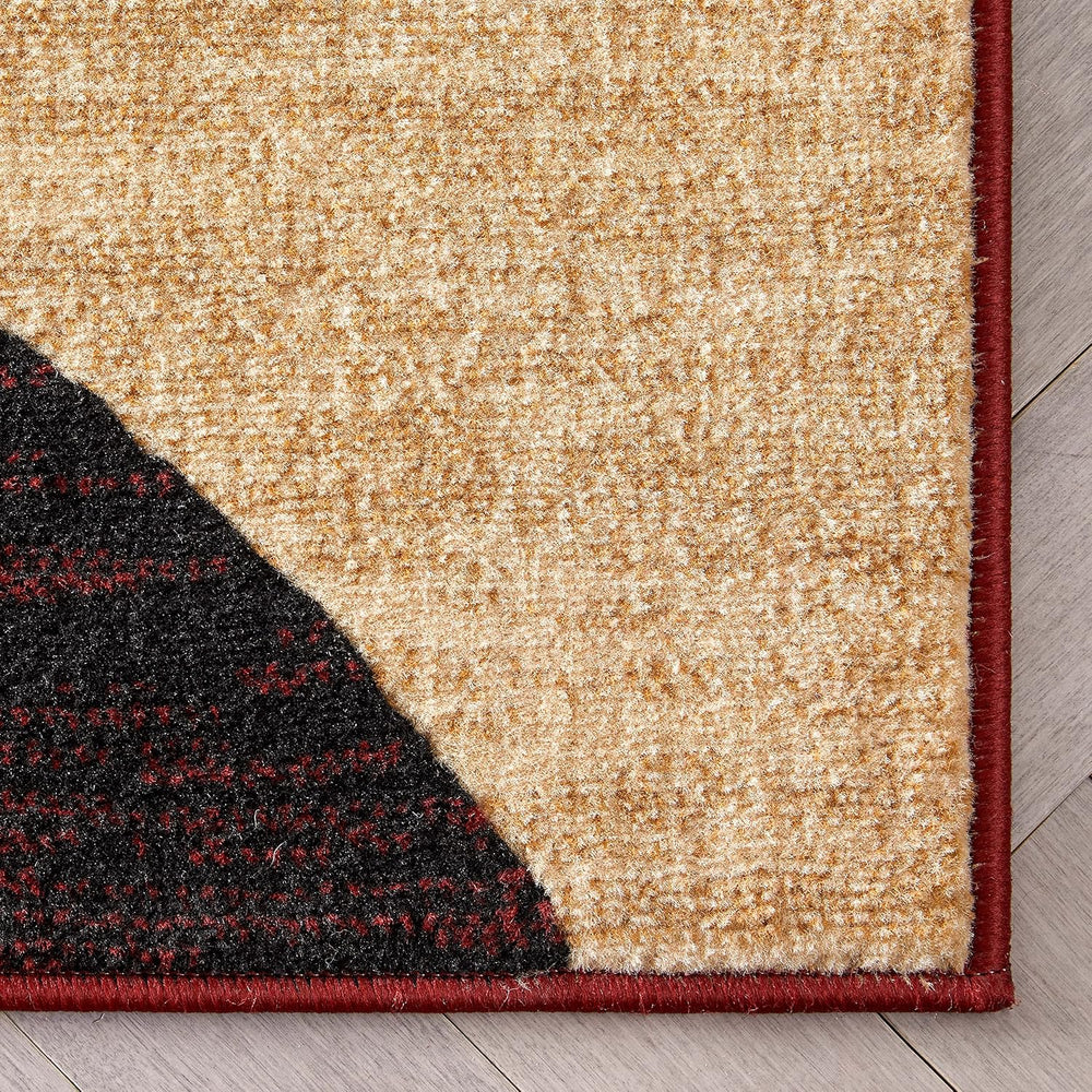 Well Woven Dulcet Bingo Red Modern Geometric Area Rug (5'3" x 7'...