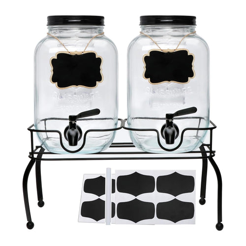 1-Gallon Drink Dispenser, Accguan Glass Water Dispenser