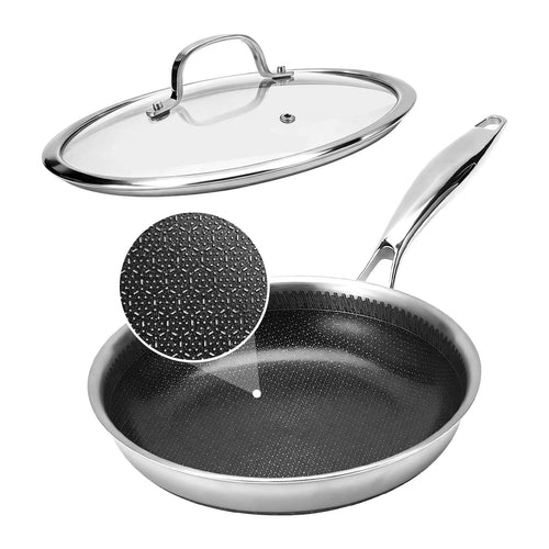 10 Inch Tri-Ply Stainless Steel Hybrid Frying Pan