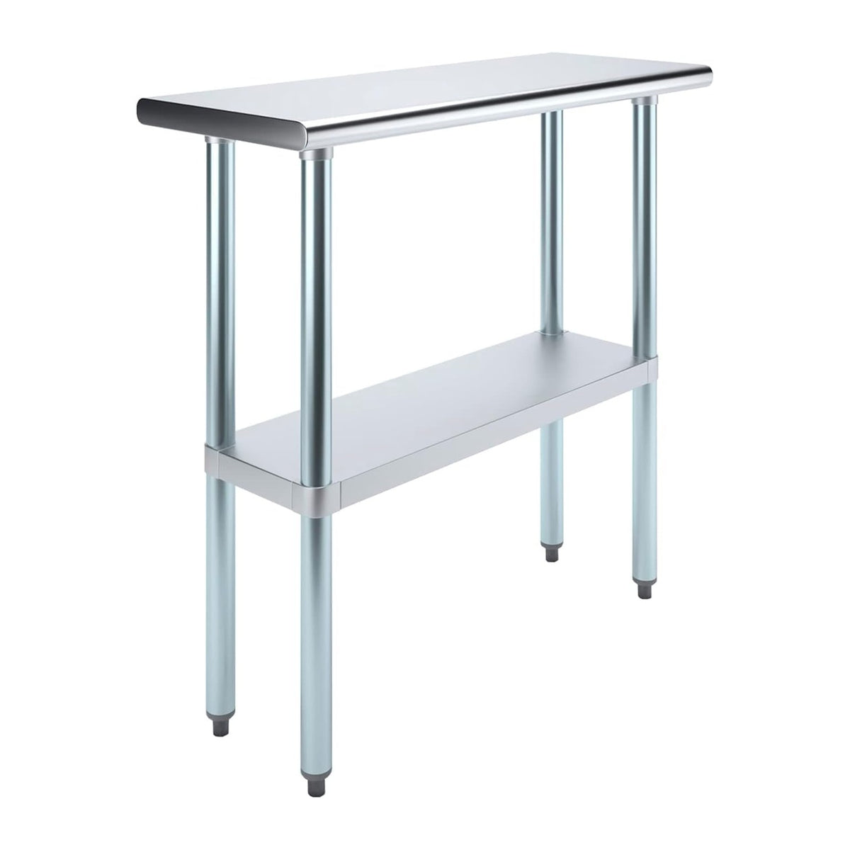 14" x 36" Stainless Steel Prep Table – NSF Certified Heavy Duty Work Table for Home & Commercial Use – Galvanized Undershelf & Legs