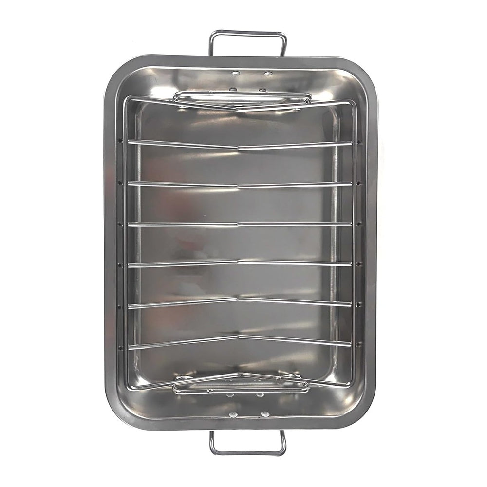 16" Premium Stainless Steel Roaster Pan Set