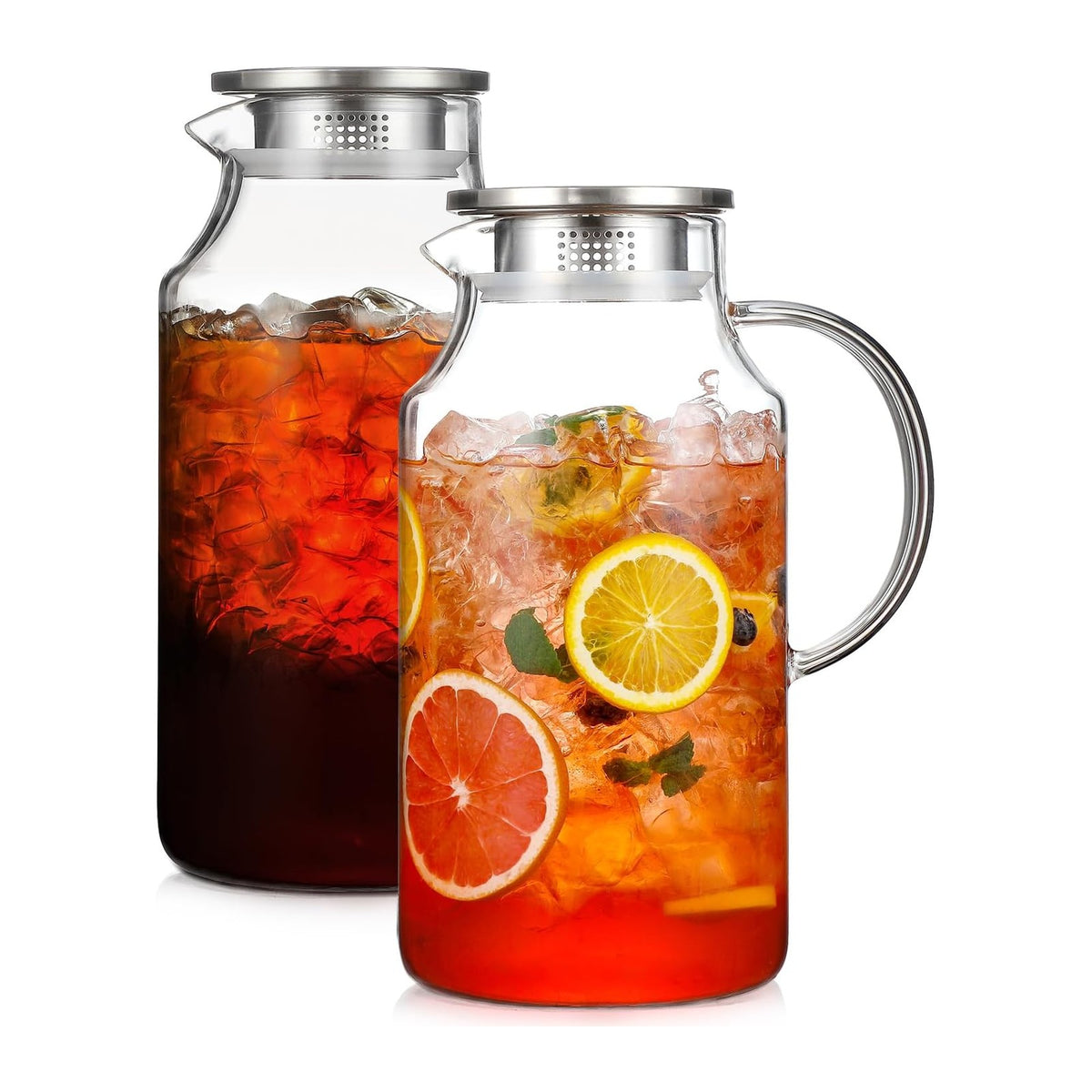 2 Pack 1 Gallon thickened Glass Pitcher