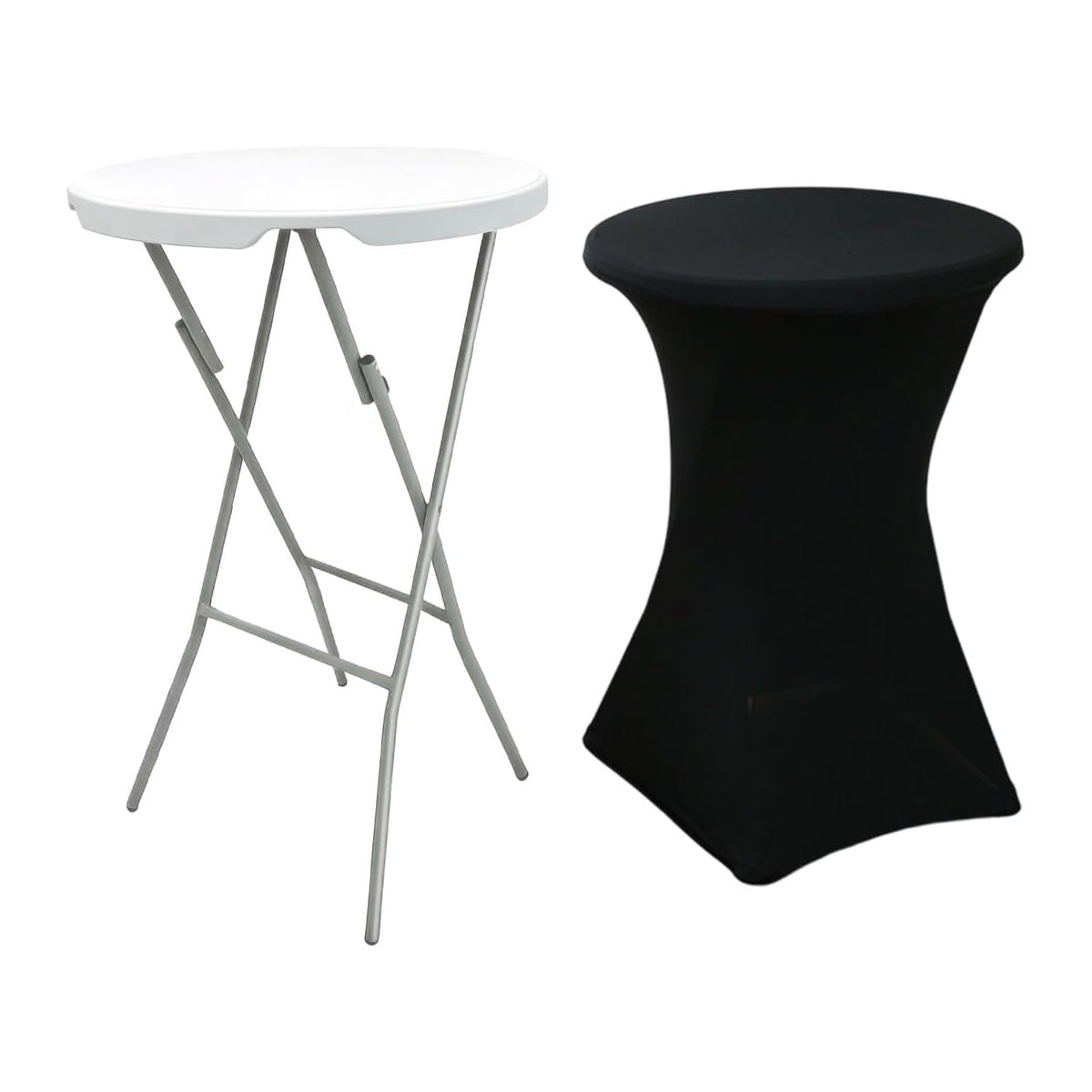 32 inch Cocktail Table, 43in Tall Foldable High Top Folding Table