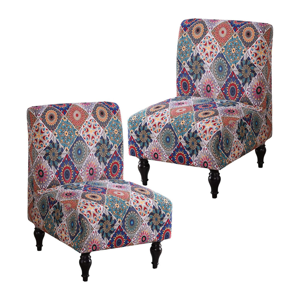 Armless Accent Chair Cover Slipcovers, 2 Pack