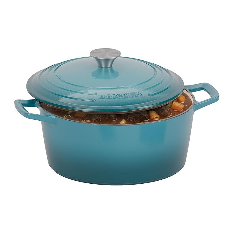 Bakken Enameled Cast Iron Dutch Oven Pot, 6QT Dutch Oven