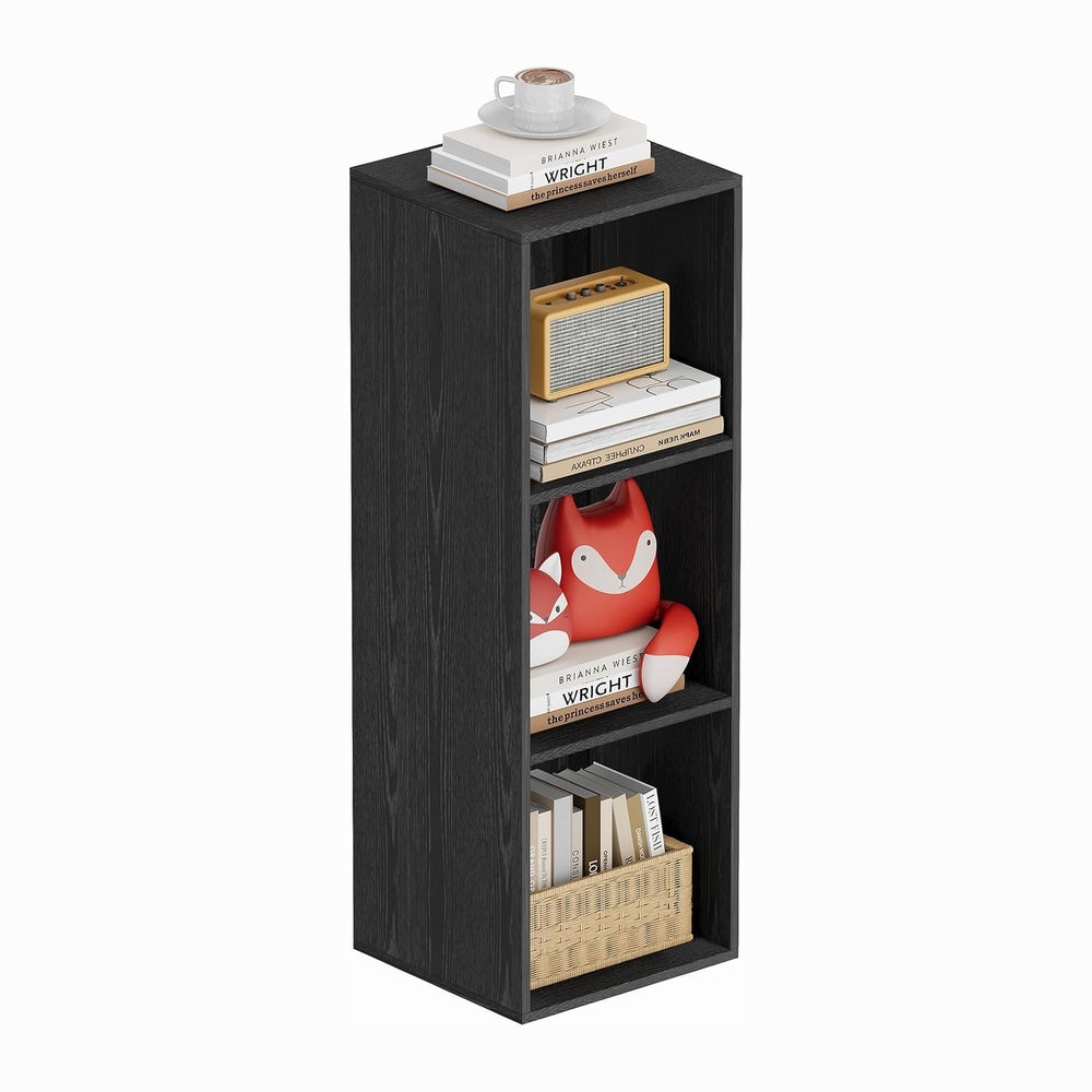Book Shelf, Wooden Cube Storage Organizer with 11" Open Cubes, Stackable...