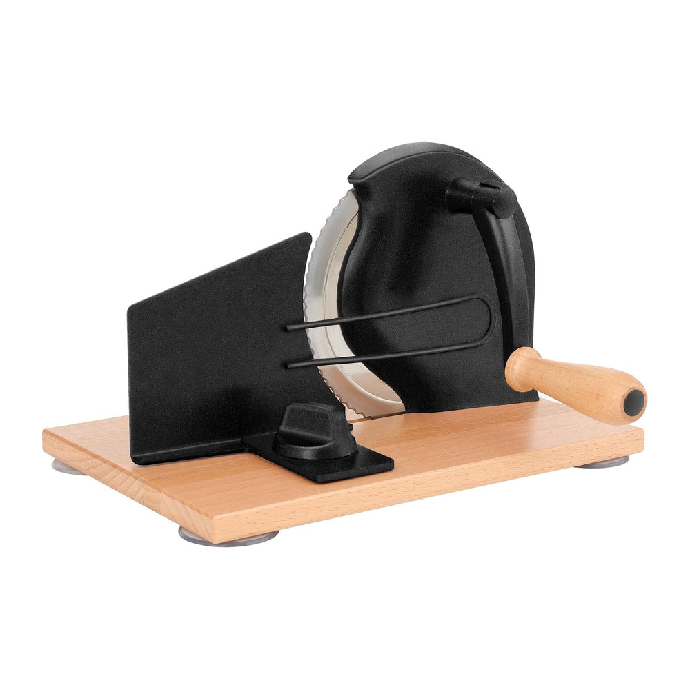 CAWIU Manual Bread Slicer with Hand Crank- Adjustable Thickness Bread Cutter