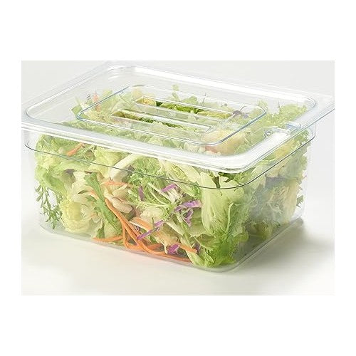 CURTA 6 Pack NSF Notched Food Pan Cover, 1/2 Size Clear Polycarbonate Lid