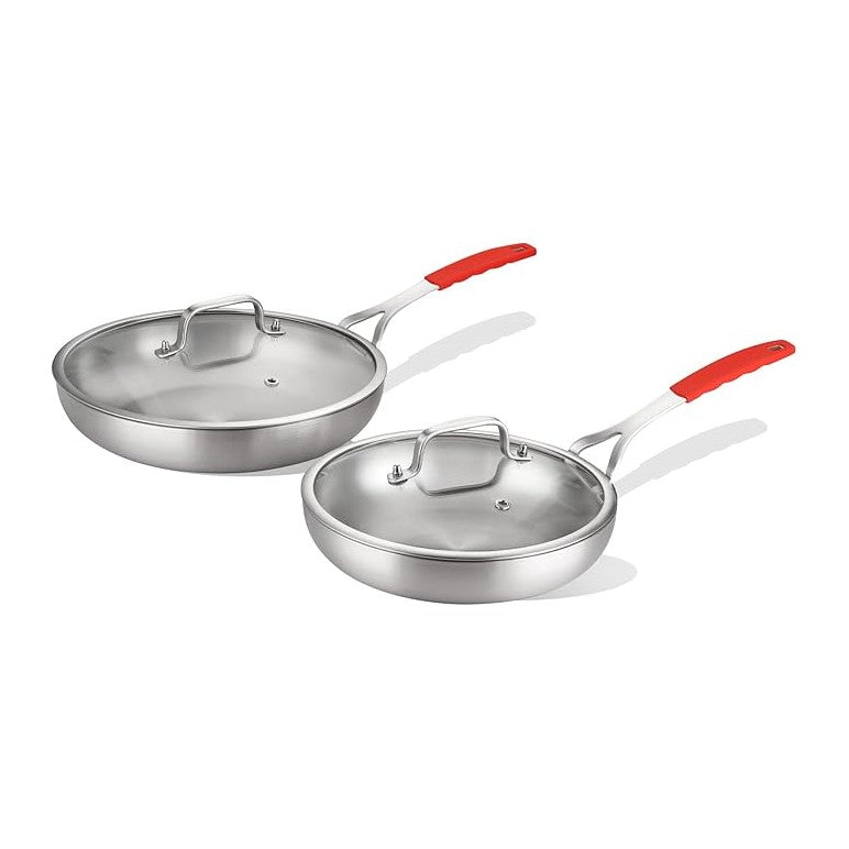 DELARLO Tri-ply Stainless Steel Frying Pan Set