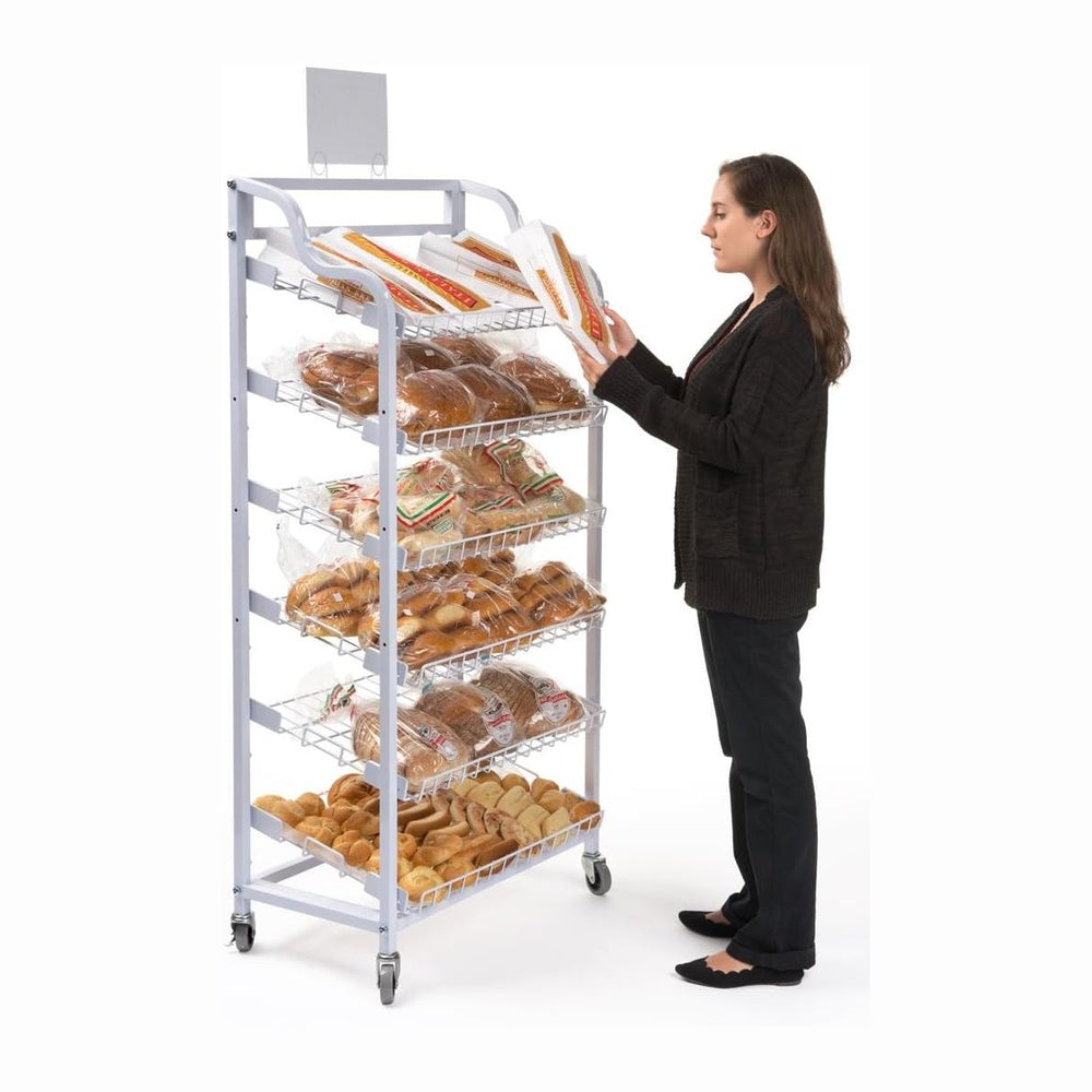 Displays2go Metal Wire Rack with Six Adjustable Shelves, Wire Display Rack wi...