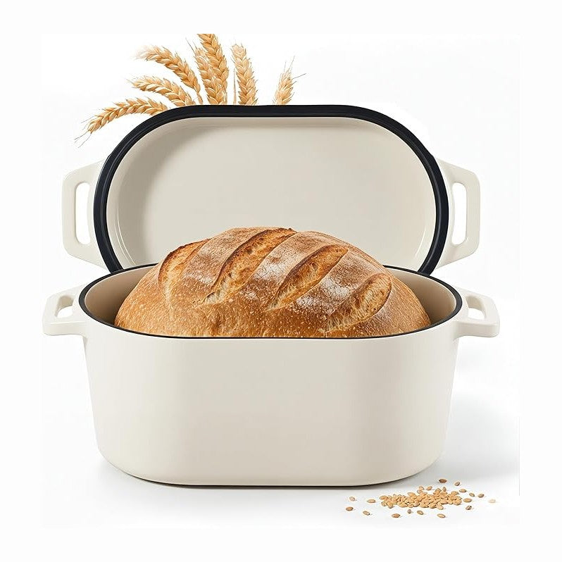 Dutch Oven for Bread Baking, 3.4 QT Bread Dutch Oven for Sourdough, Enamelled