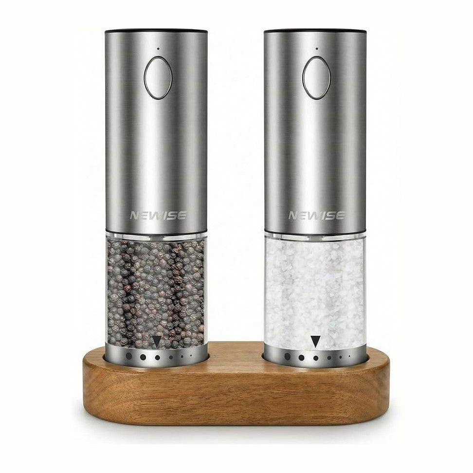 Electric Salt and Pepper Grinder Set