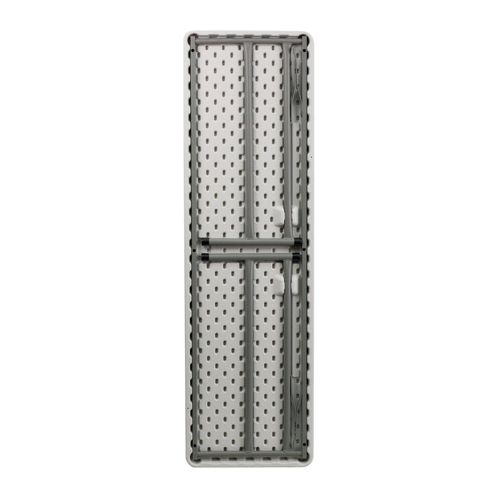 EMMA + OLIVER 5' White Rectangular Plastic Folding Table