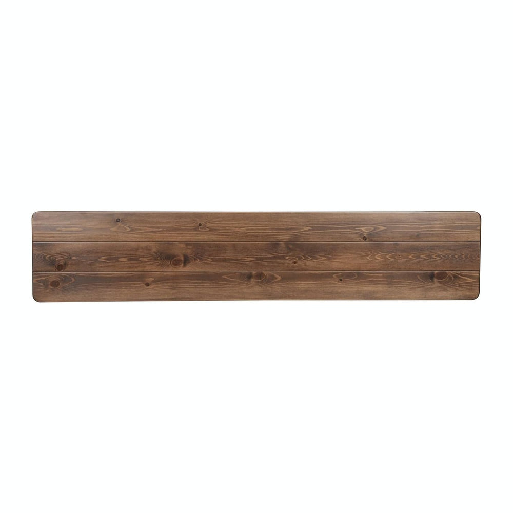 Flash Furniture Hercules 60x12 in Commercial Folding Bench, Rustic | Foldable...