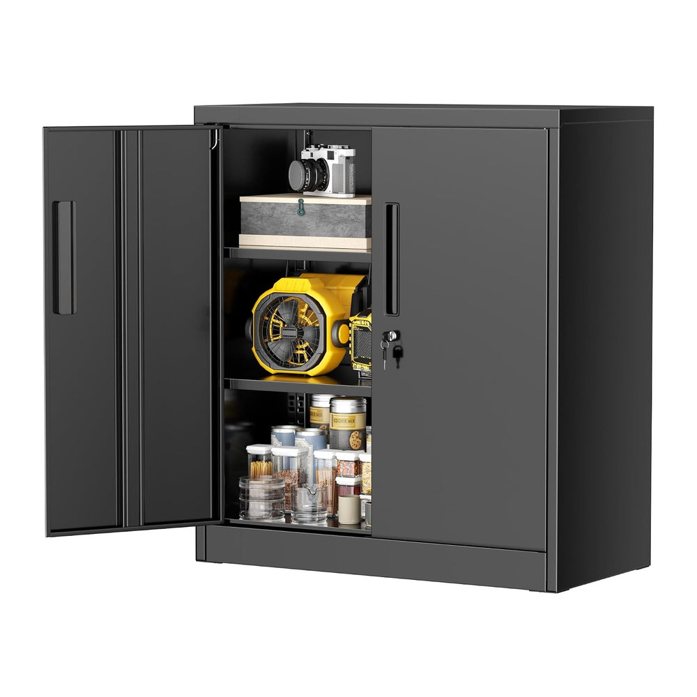 Greenvelly Metal Cabinet, 36" Locking Storage File Cabinet with Doors an...
