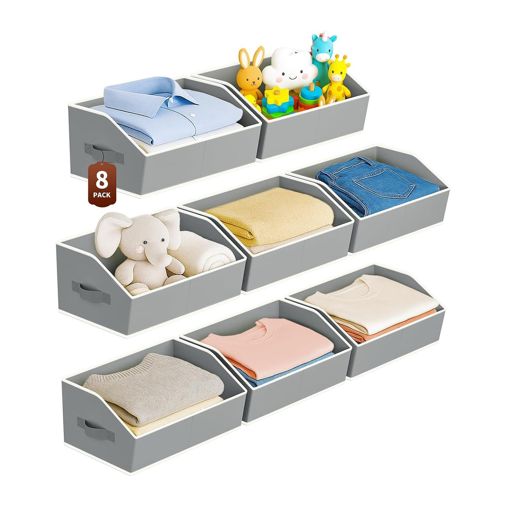 Homsorout Large Closet Organizers and Storage Bins (8 Pack)