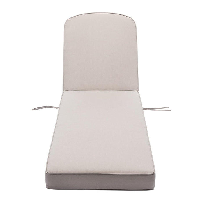 KINWELL 2-Pack Outdoor Chaise Lounge Cushions, 23'' W x 75''L x 5”H, Beige