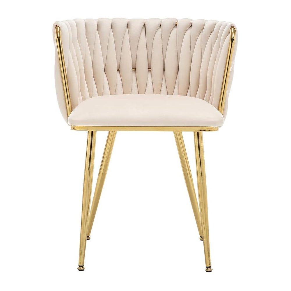 Kiztir Velvet Dining Chairs Set of 2, Upholstered Dining Room Chairs with Gol...