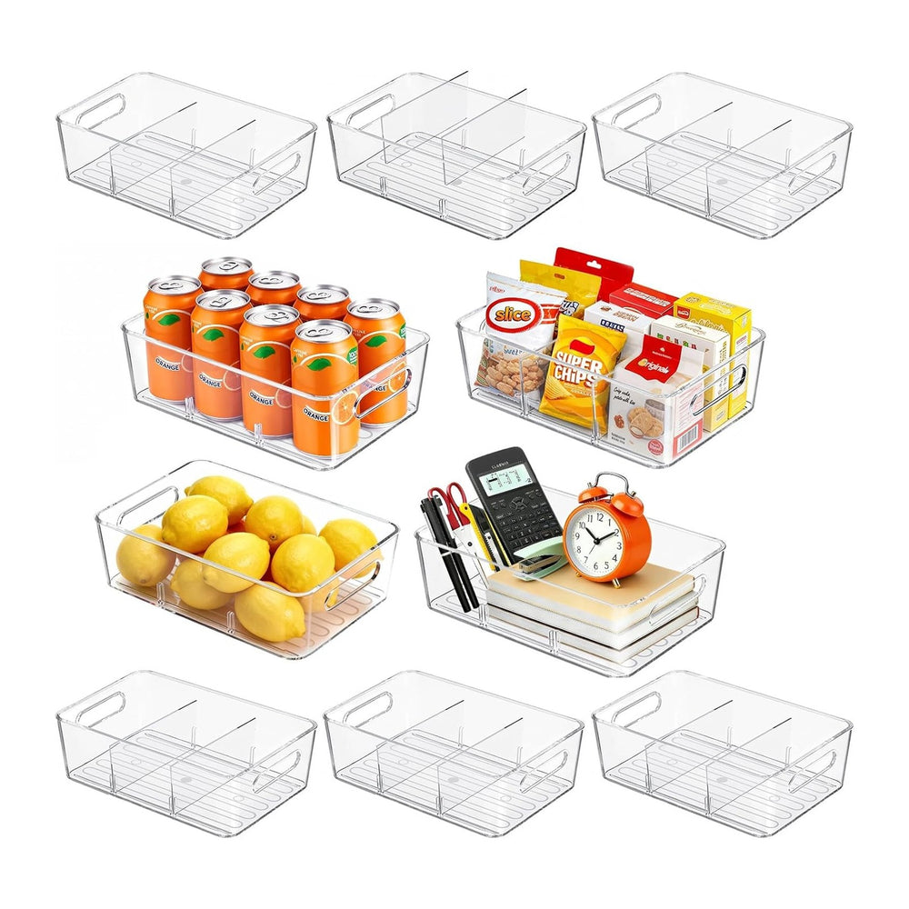 Mpotmiy 10 Pack Pantry Organizers and Storage, Fridge Organization and Storage